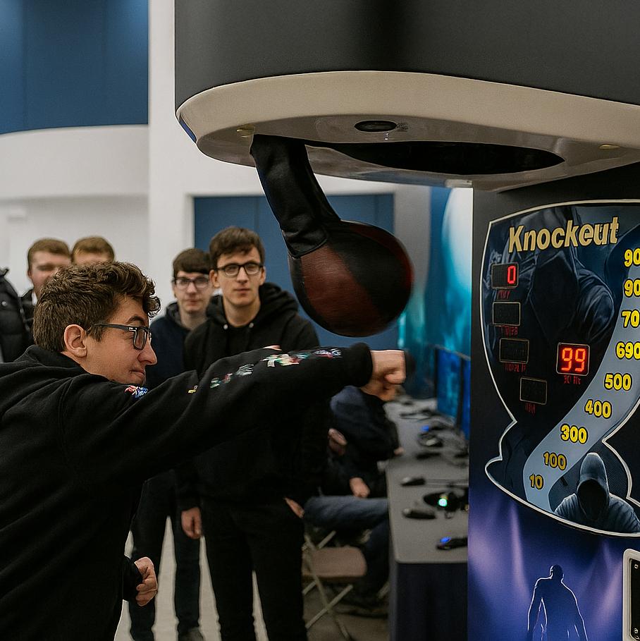 EXPLORE BOXING MACHINE FROM MIRROR BOOTH EVENT SERVICES L.L.C, PROVIDING TOP EVENT SERVICES IN DUBAI.